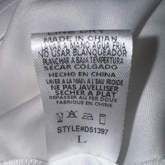 Alter’d State White Long Sleeve bow tie back Tiered Mini Dress Size Large EUC - Picture 6 of 11